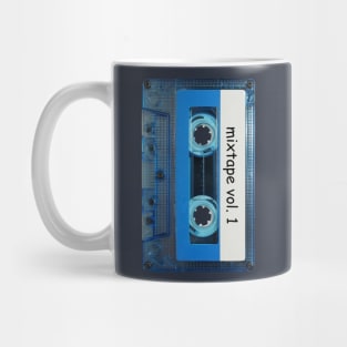 Vintage Retro Cassette Tape Blue Mug